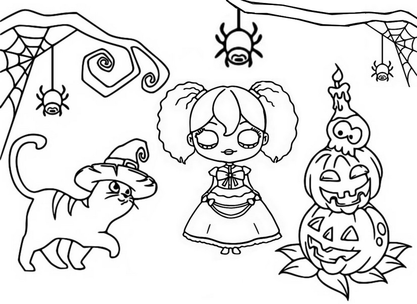 Desenho para colorir Poppy Playtime Halloween : Daisy & Mommy Long