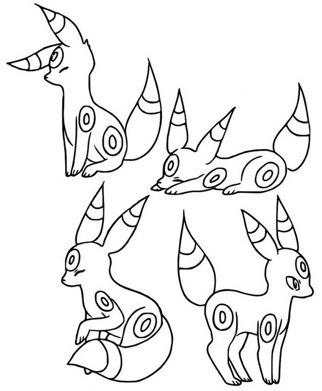 Dibujo para colorear Umbreon