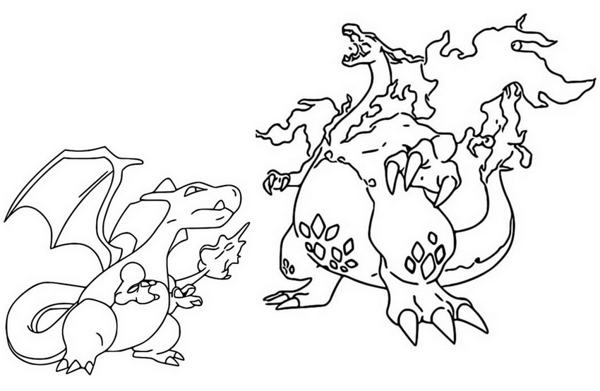 Desenho para colorir Charizard