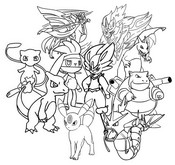Desenho para colorir Os 10 Pokémon mais populares