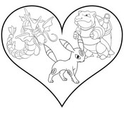 Desenho para colorir Umbreon - Blastoise - Gyarados