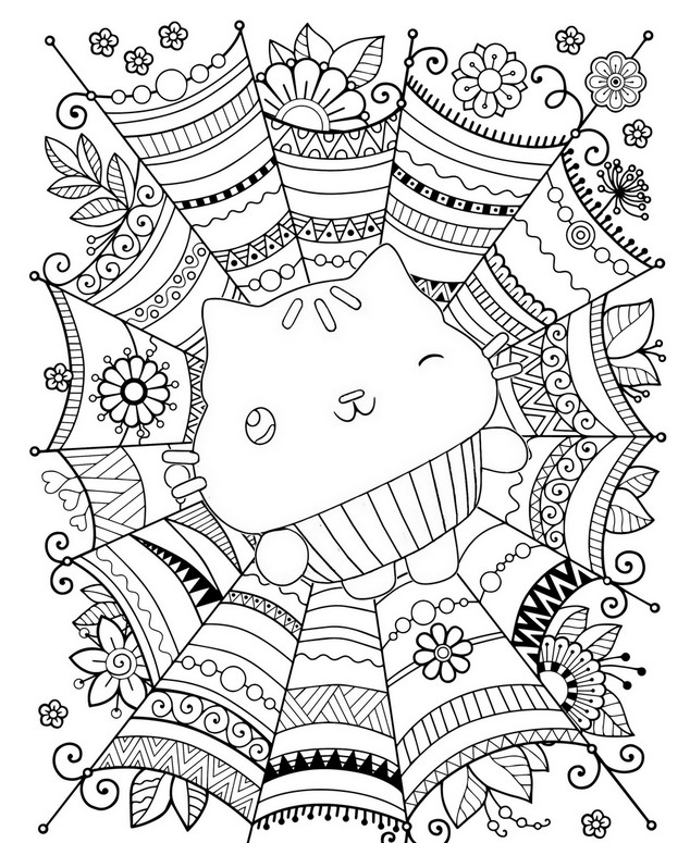 Coloring page Cakey - Gabby's Dollhouse - Halloween