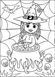 Coloring page The witch