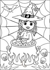 Desenho para colorir A bruxa