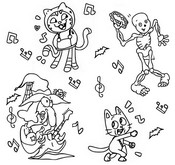 Desenho para colorir DJ Catnip & Pandy Paws