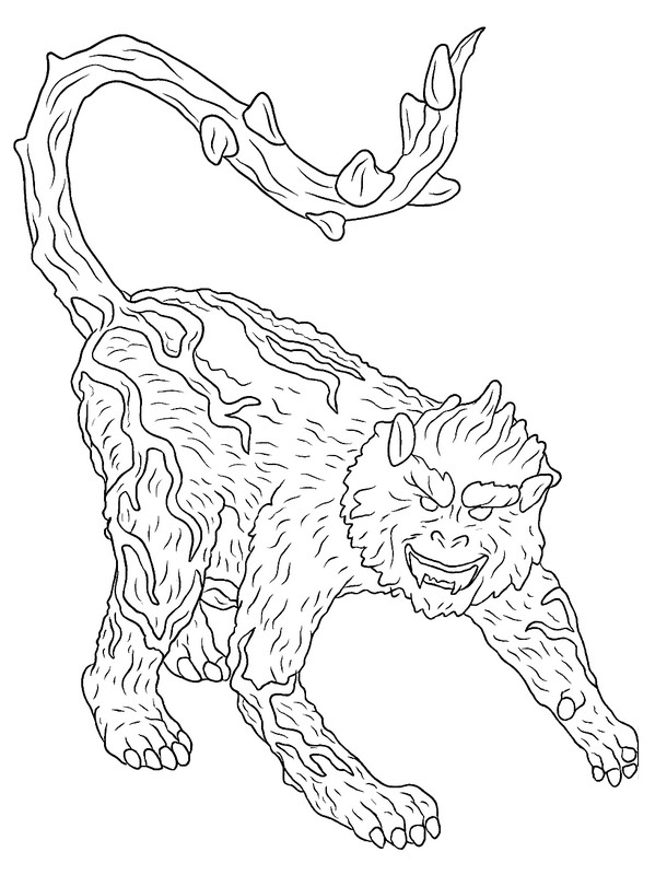 Coloring page Jungle Chimpanzee