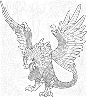 Ausmalblatt - Dschungel-Raptor Papagei - Eldrador Creatures