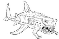 Ausmalbild zum Herunterladen - Monsterfisch - Eldrador Creatures