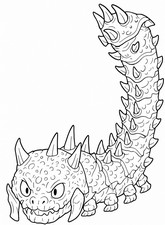 Free coloring page - Shadow Worm - Eldrador Creatures