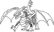 Coloriage Dragon de lave