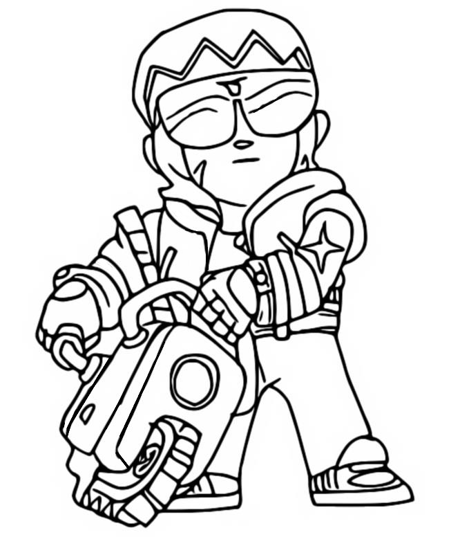 Desenho para colorir Buster Motosserra