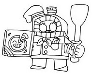 Coloring page Pizza Oven Ash