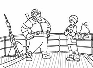 Coloring page Ethan & Jaeger