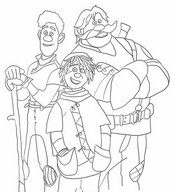 Coloring page Searcher & Ethan & Jaeger