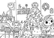 Coloring page The Christmas tree