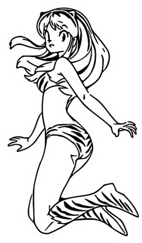 Coloring page Urusei Yatsura