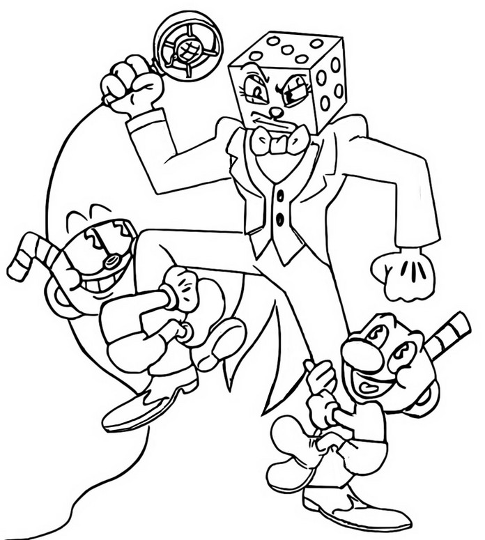 Desenho para colorir King Dice