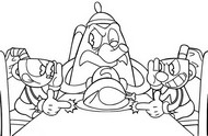 Målarbok Elder Kettle & Cuphead & Mugman