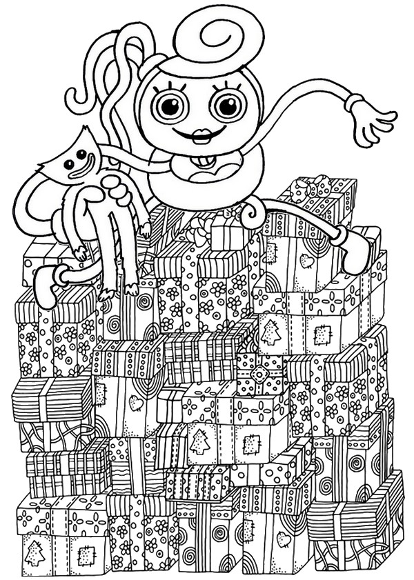 Desenhos para colorir Poppy Playtime - Natal