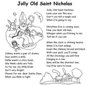 Coloring page In English: Jolly Old Saint Nicholas
