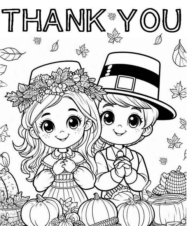 Desenho para colorir Thank You