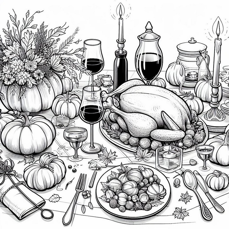Kolorowanka Święto - Thanksgiving