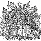 Malvorlagen Zentangle - Fülle Horn