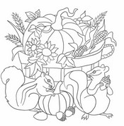 Coloring page Squirrels