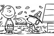 Desenho para colorir Snoopy & Charlie Brown