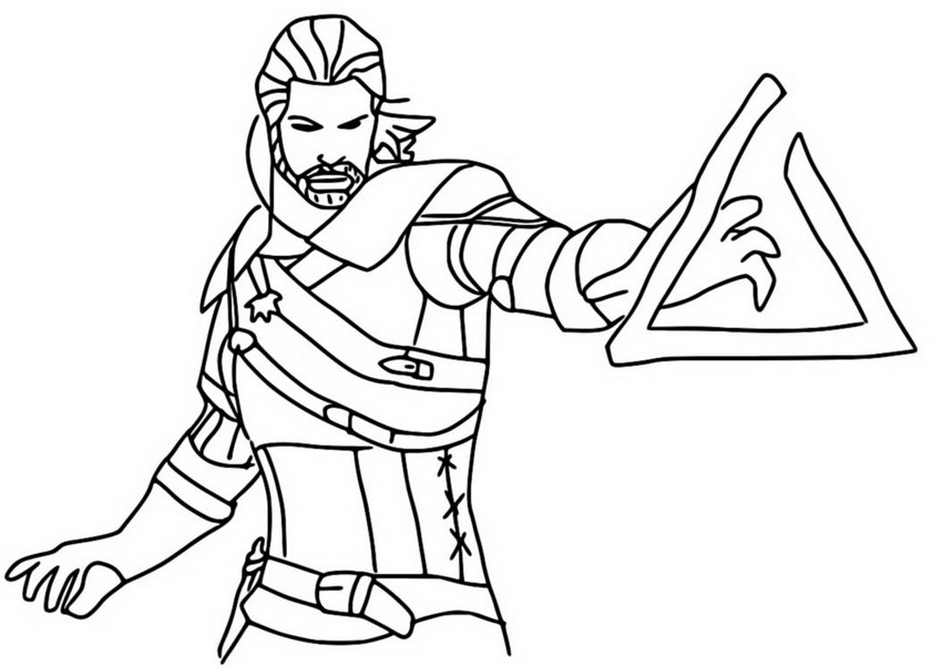 Coloring page Geralt of Rivia