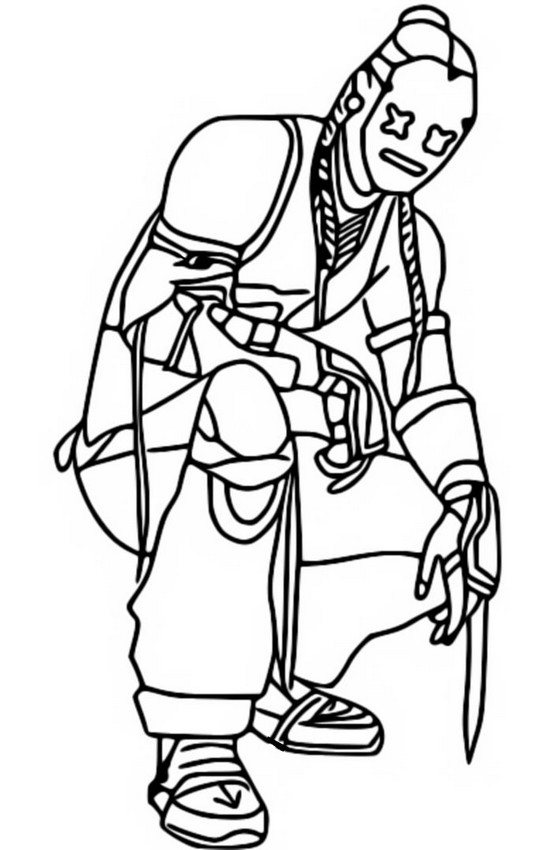 Coloring page Massai