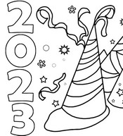 Happy New Year 2023 coloring pages - ColoringLib