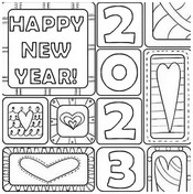 Disegno da colorare Happy New Year 2023!