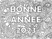 Tulostakaa värityskuvia Bonne Année 2023!