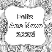 Fargelegging Tegninger Feliz ano novo 2023!