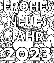 색칠 Frohes neues Jahr 2023