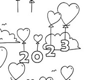 색칠 새해 복 많이 받으세요 2023