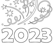 Coloriage bonne annee 2023