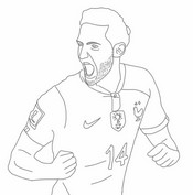Desenho para colorir Adrien Rabiot