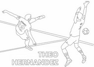 Dibujo para colorear Théo Hernandez