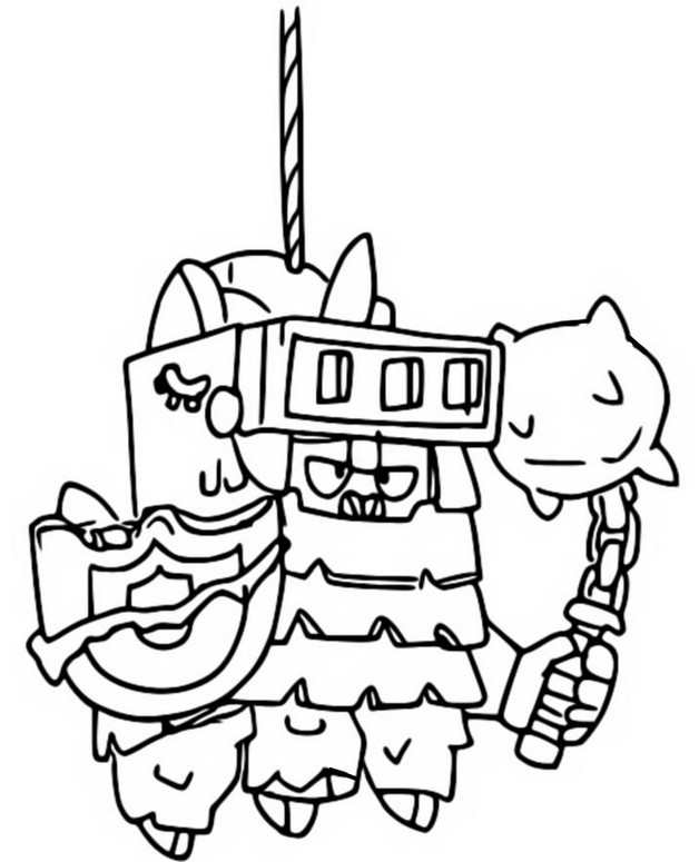 Coloriage Piñata Ash