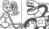 Coloring page Boxy Boo & Mommy Long Legs
