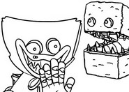 Coloring page Boxy Boo & Huggy Wuggy
