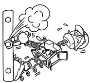 Coloring page Project Playtime : Boxy Boo leaping. 2