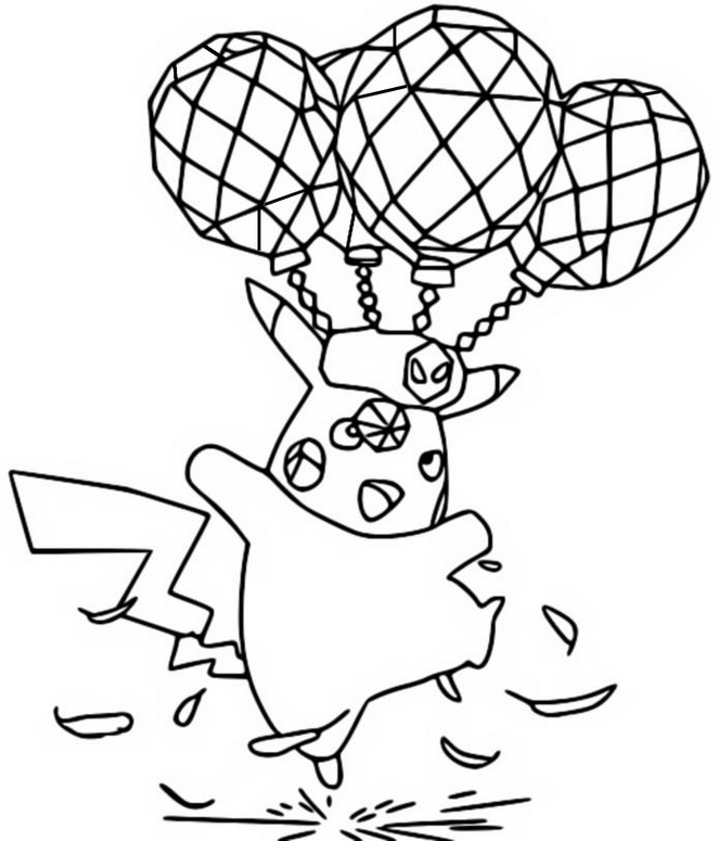 Disegno da colorare Pikachu - Pokémon Tipi di Tera