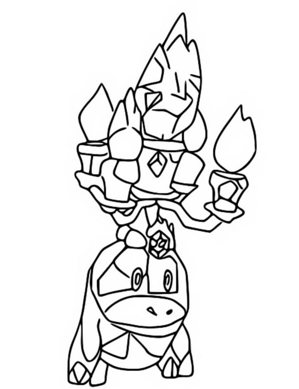 Coloring page Fuecoco