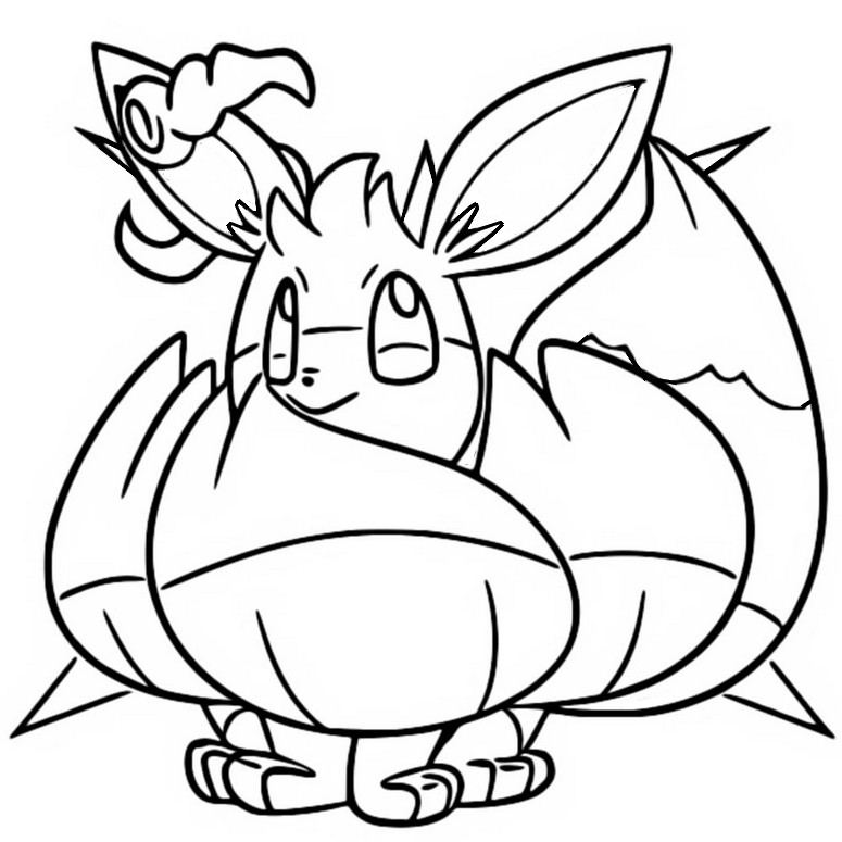 Desenho para colorir Gigantamax Eevee