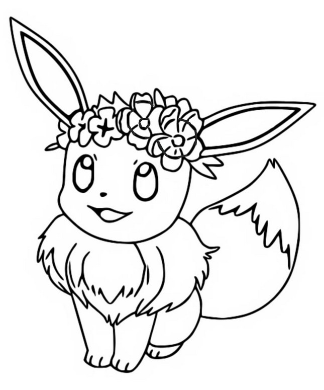 pokémons eevee e suas - Desenhos para imprimir e colorir