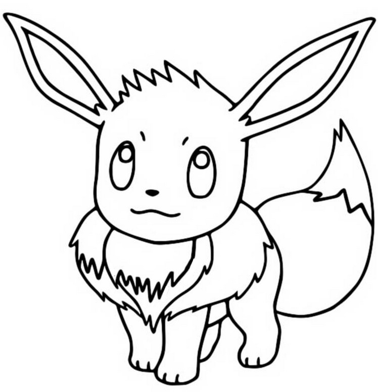 Coloriage Evoli Shiny - Pokémon Evoli
