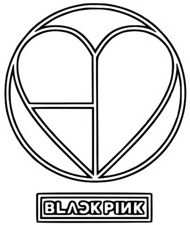  Dibujo para colorear Blackpink   Logo
